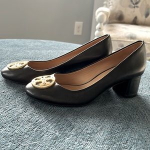 Tory Burch Black Chunky Heels Size 6